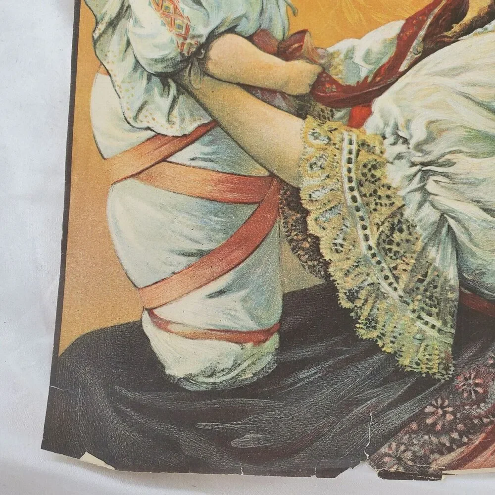 Vincent Svoboda 1906 Magazine Cut Out Mother With Swaddled Baby Ads On Reverse - Picture 8 of 13